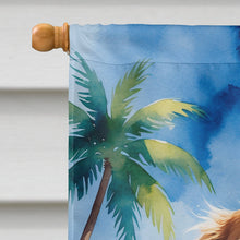 Load image into Gallery viewer, Cavalier Spaniel Summer Beach Time House Flag