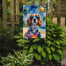 Load image into Gallery viewer, Cavalier Spaniel Summer Beach Time Garden Flag
