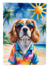 Load image into Gallery viewer, Cavalier Spaniel Summer Beach Time Garden Flag