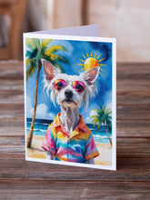 Load image into Gallery viewer, Chinese Crested Summer Beach Time Greeting Cards Pack of 8