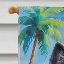 Load image into Gallery viewer, Black Chow Chow Summer Beach Time House Flag