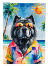 Load image into Gallery viewer, Black Chow Chow Summer Beach Time House Flag