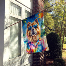 Load image into Gallery viewer, Chow Chow Summer Beach Time House Flag