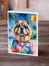 Load image into Gallery viewer, Chow Chow Summer Beach Time Greeting Cards Pack of 8