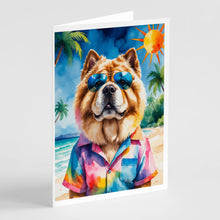 Load image into Gallery viewer, Chow Chow Summer Beach Time Greeting Cards Pack of 8