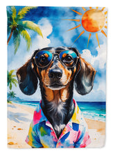 Load image into Gallery viewer, Dachshund Summer Beach Time House Flag