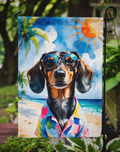 Load image into Gallery viewer, Dachshund Summer Beach Time Garden Flag