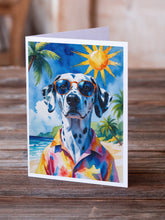 Load image into Gallery viewer, Dalmatian Summer Beach Time Greeting Cards Pack of 8