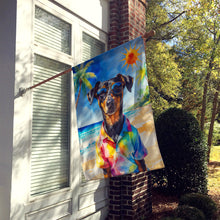 Load image into Gallery viewer, Doberman Pinscher Summer Beach Time House Flag