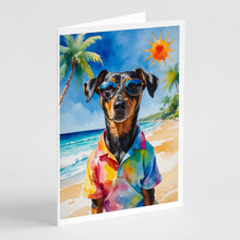 Load image into Gallery viewer, Doberman Pinscher Summer Beach Time Greeting Cards Pack of 8