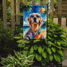 Load image into Gallery viewer, Golden Retriever Summer Beach Time Garden Flag