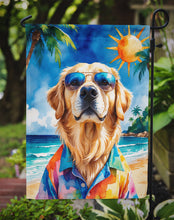 Load image into Gallery viewer, Golden Retriever Summer Beach Time Garden Flag