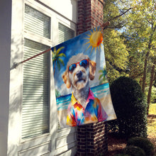 Load image into Gallery viewer, Labradoodle Summer Beach Time House Flag