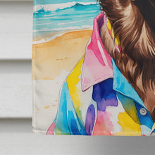 Load image into Gallery viewer, Chocolate Labrador Retriever Summer Beach Time House Flag