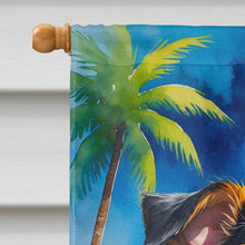 Load image into Gallery viewer, Miniature Pinscher Summer Beach Time House Flag