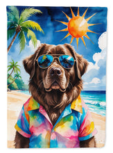 Load image into Gallery viewer, Chocolate Newfoundland Summer Beach Time Garden Flag