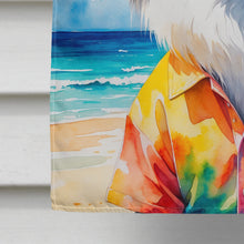 Load image into Gallery viewer, Pomeranian Summer Beach Time House Flag