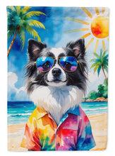 Load image into Gallery viewer, Pomeranian Summer Beach Time Garden Flag