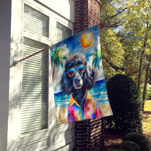 Load image into Gallery viewer, Black Poodle Summer Beach Time House Flag