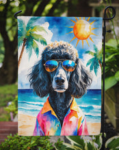 Load image into Gallery viewer, Black Poodle Summer Beach Time Garden Flag