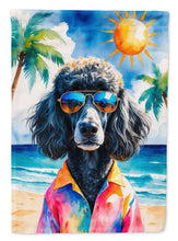 Load image into Gallery viewer, Black Poodle Summer Beach Time Garden Flag