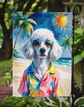 Load image into Gallery viewer, White Poodle Summer Beach Time Garden Flag