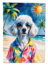 Load image into Gallery viewer, White Poodle Summer Beach Time Garden Flag