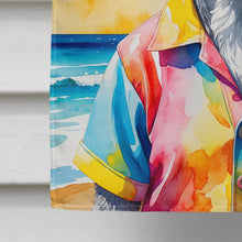 Load image into Gallery viewer, Schnauzer Summer Beach Time House Flag