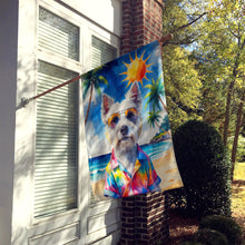 Load image into Gallery viewer, Westie Summer Beach Time House Flag