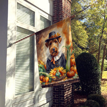 Load image into Gallery viewer, Airedale Terrier Thanksgiving House Flag
