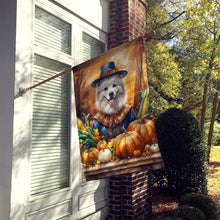Load image into Gallery viewer, American Eskimo Thanksgiving House Flag