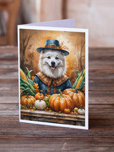Load image into Gallery viewer, American Eskimo Thanksgiving Greeting Cards Pack of 8