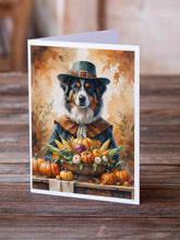 Load image into Gallery viewer, Australian Shepherd Thanksgiving Greeting Cards Pack of 8
