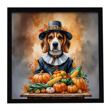 Load image into Gallery viewer, Beagle Thanksgiving Framed Metal Print