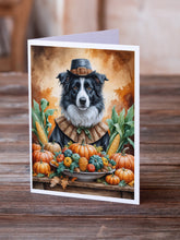 Load image into Gallery viewer, Border Collie Thanksgiving Greeting Cards Pack of 8