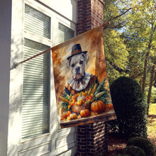 Load image into Gallery viewer, White Boxer Thanksgiving House Flag