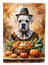 Load image into Gallery viewer, White Boxer Thanksgiving House Flag