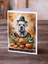 Load image into Gallery viewer, White Boxer Thanksgiving Greeting Cards Pack of 8