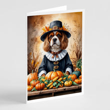 Load image into Gallery viewer, Cavalier Spaniel Thanksgiving Greeting Cards Pack of 8