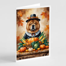 Load image into Gallery viewer, Chow Chow Thanksgiving Greeting Cards Pack of 8