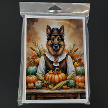 Load image into Gallery viewer, German Shepherd Thanksgiving Greeting Cards Pack of 8