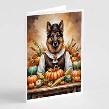 Load image into Gallery viewer, German Shepherd Thanksgiving Greeting Cards Pack of 8