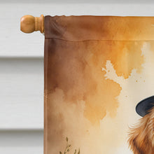 Load image into Gallery viewer, Golden Retriever Thanksgiving House Flag