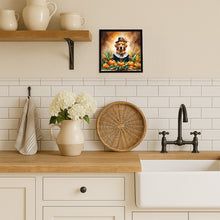 Load image into Gallery viewer, Golden Retriever Thanksgiving Framed Metal Print
