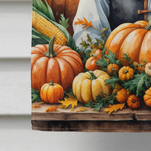 Load image into Gallery viewer, Chocolate Labradoodle Thanksgiving House Flag