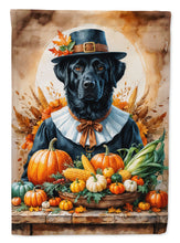 Load image into Gallery viewer, Black Labrador Retriever Thanksgiving House Flag
