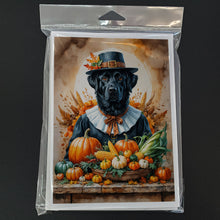 Load image into Gallery viewer, Black Labrador Retriever Thanksgiving Greeting Cards Pack of 8