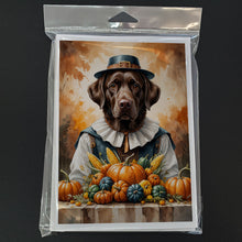 Load image into Gallery viewer, Chocolate Labrador Retriever Thanksgiving Greeting Cards Pack of 8