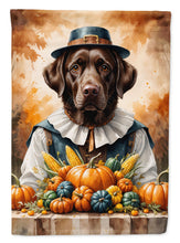 Load image into Gallery viewer, Chocolate Labrador Retriever Thanksgiving Garden Flag