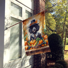 Load image into Gallery viewer, Black Poodle Thanksgiving House Flag